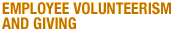 Employee Volunteerism and Giving