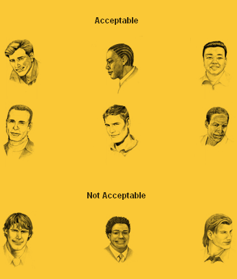 Acceptable/Unacceptable Male Hairstyle Examples