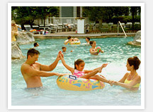 Family in Pool