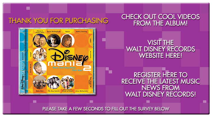 Thank you for purchasing Disneymania 2