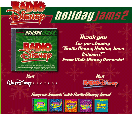 Thank you for purchasing Radio Disney Holiday Jams 2 from Walt Disney Records