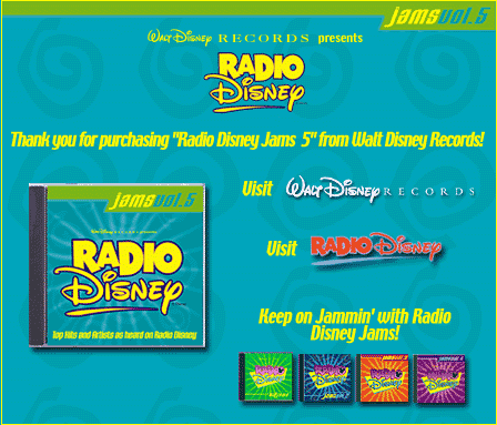 Thank you for purchasing Radio Disney Jams 5 from Walt Disney Records
