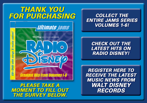 Thank you for purchasing Radio Disney Ultimate Jams