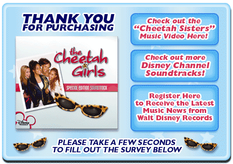 Thank you for purchasing The Cheetah Girls