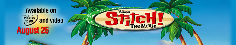 Disney\'s Stitch! The Movie -- Available on Disney DVD and video August 26