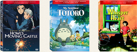 Howl's Moving Castle, My Neighbor Totoro, Whisper of the Heart