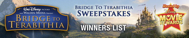 Bridge To Terabithia Sweepstakes - Official Rules