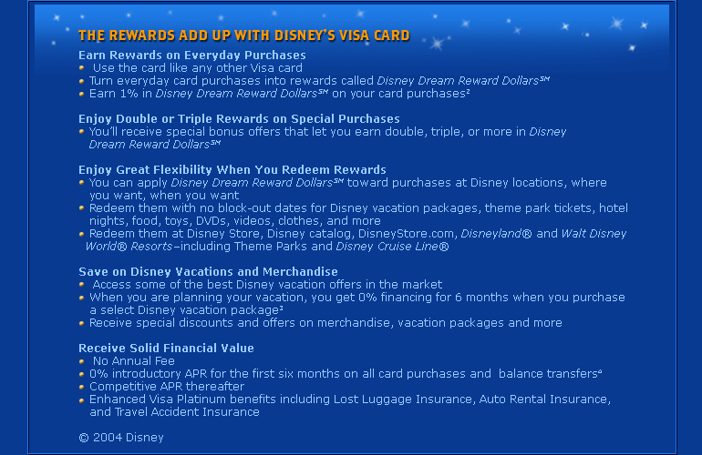 The Rewards Add Up with Disney's Visa Card